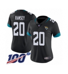 Women's Nike Jacksonville Jaguars #20 Jalen Ramsey Black Team Color Vapor Untouchable Limited Player 100th Season NFL Jersey