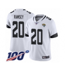 Youth Nike Jacksonville Jaguars #20 Jalen Ramsey White Vapor Untouchable Limited Player 100th Season NFL Jersey