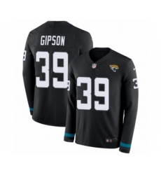 Youth Nike Jacksonville Jaguars #39 Tashaun Gipson Limited Black Therma Long Sleeve NFL Jersey