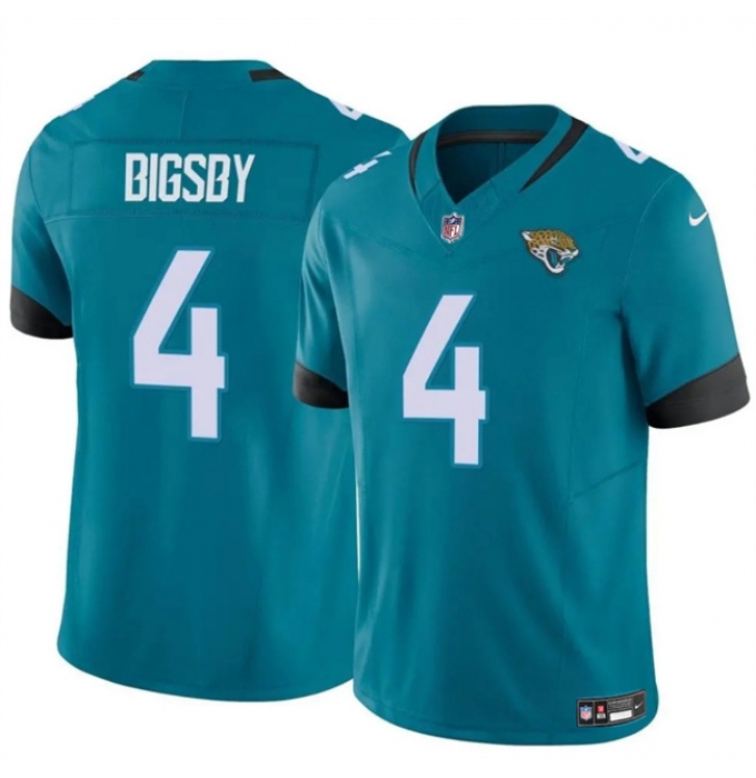 Men's Jacksonville Jaguars #4 Tank Bigsby Teal 2024 Vapor Untouchable Limited Stitched Jersey