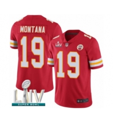 Men's Kansas City Chiefs #19 Joe Montana Red Team Color Vapor Untouchable Limited Player Super Bowl LIV Bound Football Jersey
