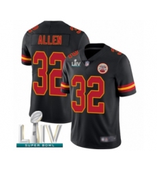 Youth Kansas City Chiefs #32 Marcus Allen Limited Black Rush Vapor Untouchable Super Bowl LIV Bound Football Jersey