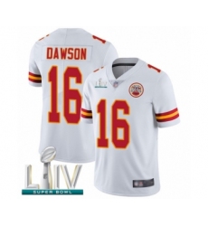 Youth Kansas City Chiefs #16 Len Dawson White Vapor Untouchable Limited Player Super Bowl LIV Bound Football Jersey