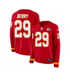 Women's Nike Kansas City Chiefs #29 Eric Berry Limited Red Therma Long Sleeve NFL Jersey