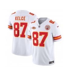 Men's Nike Kansas City Chiefs #87 Travis Kelce White 2023 F.U.S.E. NKH Vapor Untouchable Limited Football Stitched Jersey