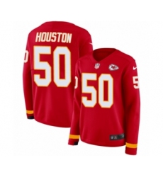 Women's Nike Kansas City Chiefs #50 Justin Houston Limited Red Therma Long Sleeve NFL Jersey