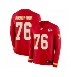Men's Nike Kansas City Chiefs #76 Laurent Duvernay-Tardif Limited Red Therma Long Sleeve NFL Jersey