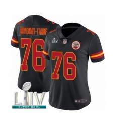 Women's Kansas City Chiefs #76 Laurent Duvernay-Tardif Limited Black Rush Vapor Untouchable Super Bowl LIV Bound Football Jersey