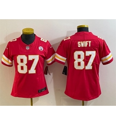 Youth Kansas City Chiefs #87 Taylor Swift Red 2023 F.U.S.E. Vapor Untouchable Limited Football Stitched Jersey