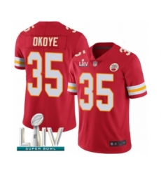 Youth Kansas City Chiefs #35 Christian Okoye Red Team Color Vapor Untouchable Limited Player Super Bowl LIV Bound Football Jersey