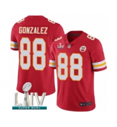 Men's Kansas City Chiefs #88 Tony Gonzalez Red Team Color Vapor Untouchable Limited Player Super Bowl LIV Bound Football Jersey