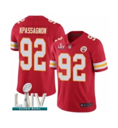 Men's Kansas City Chiefs #92 Tanoh Kpassagnon Red Team Color Vapor Untouchable Limited Player Super Bowl LIV Bound Football Jersey