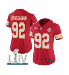 Women's Kansas City Chiefs #92 Tanoh Kpassagnon Red Team Color Vapor Untouchable Limited Player Super Bowl LIV Bound Football Jersey