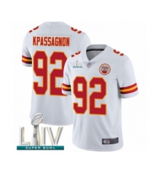 Youth Kansas City Chiefs #92 Tanoh Kpassagnon White Vapor Untouchable Limited Player Super Bowl LIV Bound Football Jersey