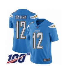 Men's Los Angeles Chargers #12 Travis Benjamin Electric Blue Alternate Vapor Untouchable Limited Player 100th Season Football Jersey